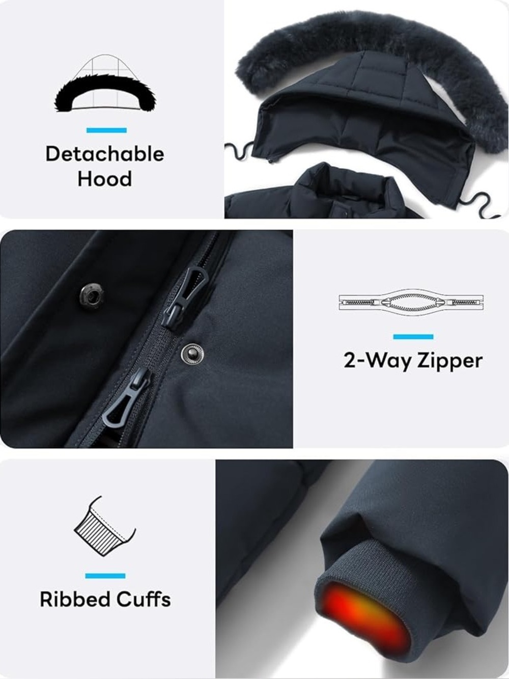 Fleece Lined Quilted Puffer Jacket - Picture 4 of 6